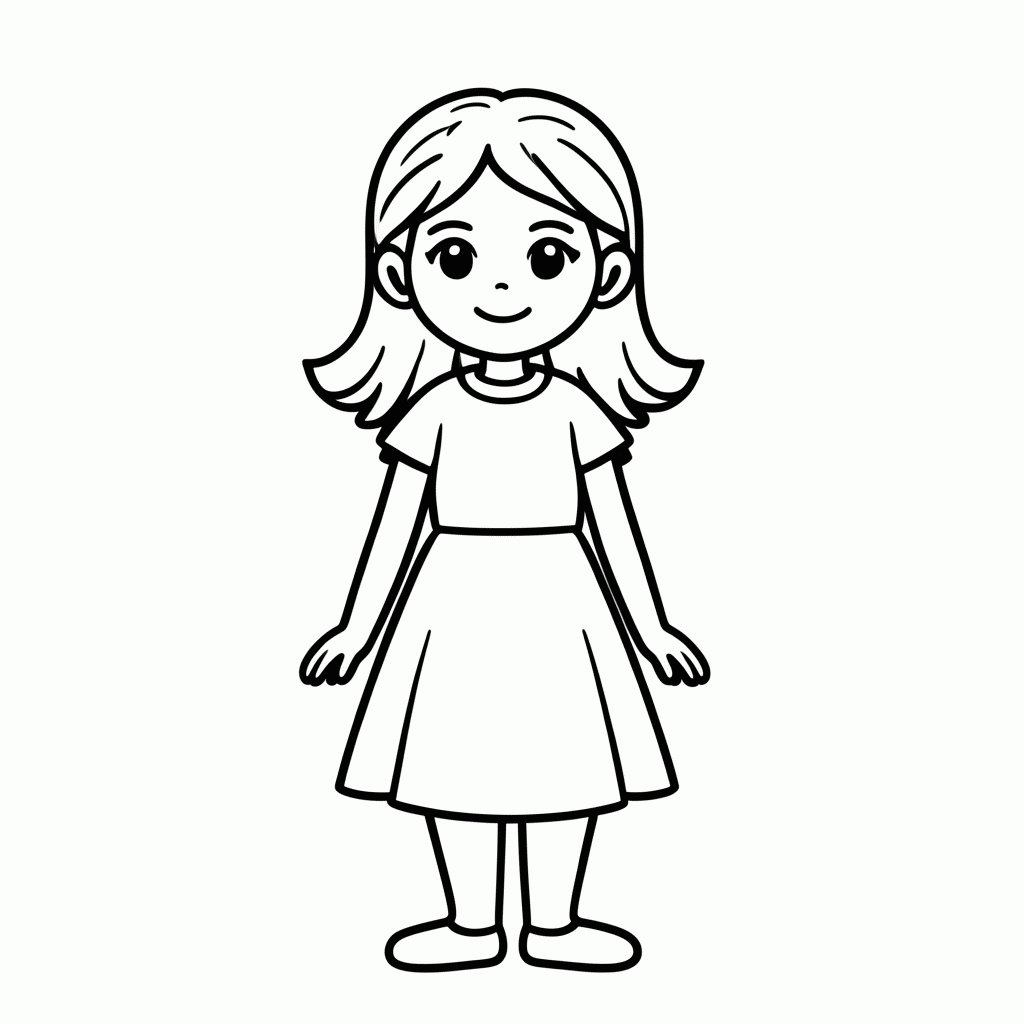 Desenho de Narizinho Com Laco para colorir e imprimir grátis em folha A4