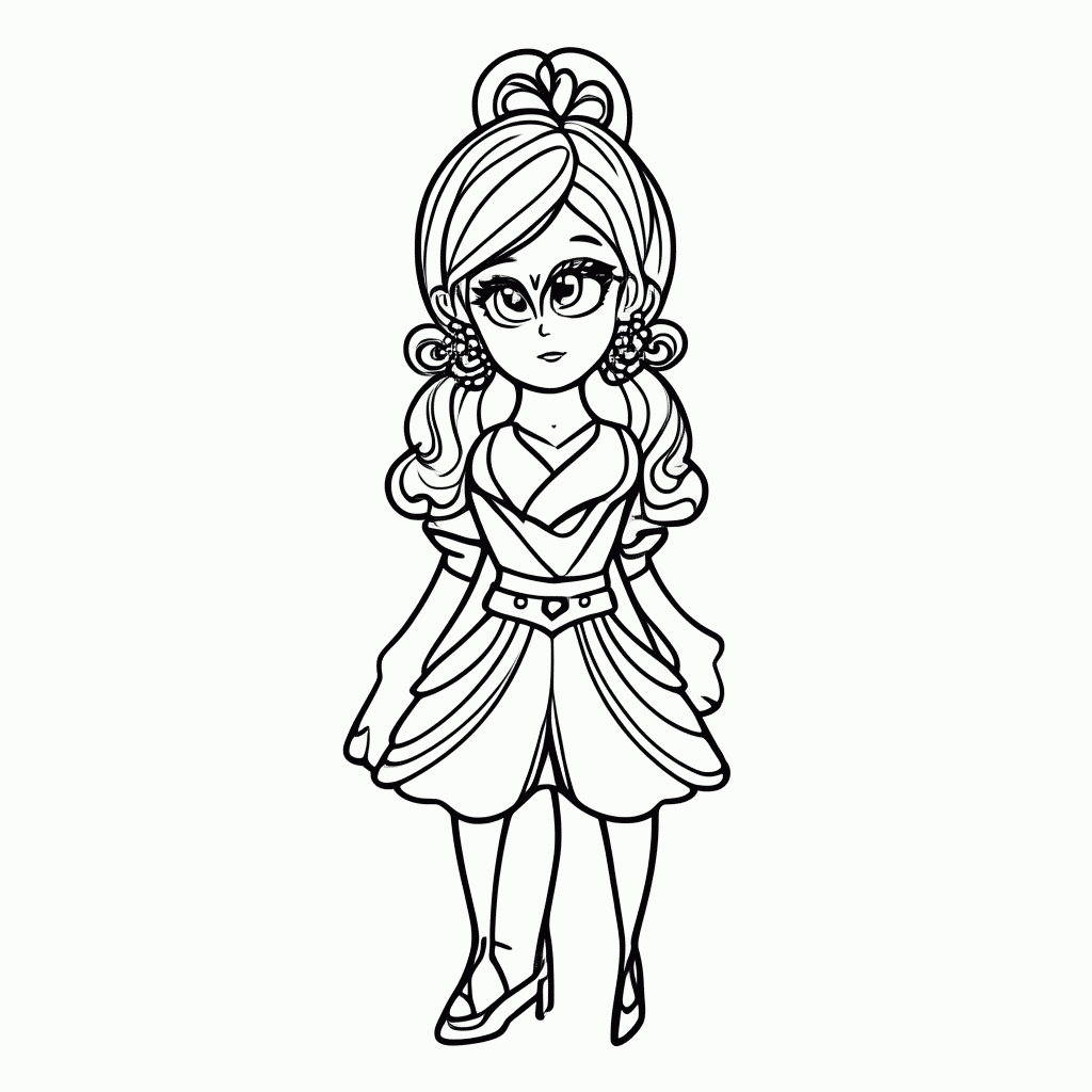 Desenho de Lol Diva para colorir e imprimir grátis em folha A4
