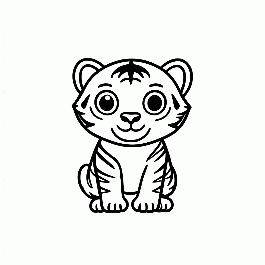 Desenho de Lol Pet Tigre para colorir e imprimir grátis em folha A4