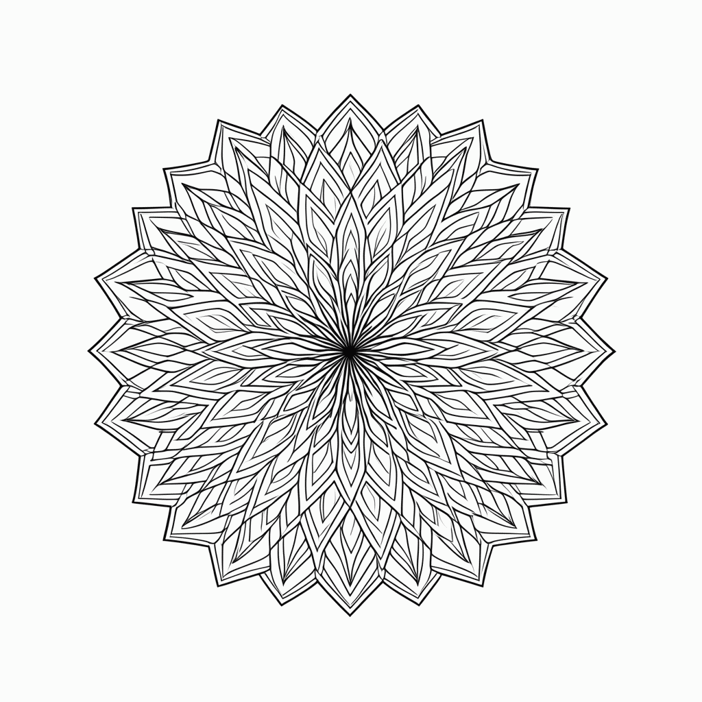 Desenho de Mandala Antiestresse Nível 23 para colorir e imprimir grátis em folha A4