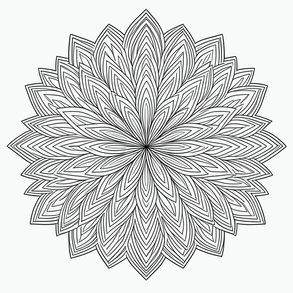 Desenho de Mandala Antiestresse Nível 3 para colorir e imprimir grátis em folha A4