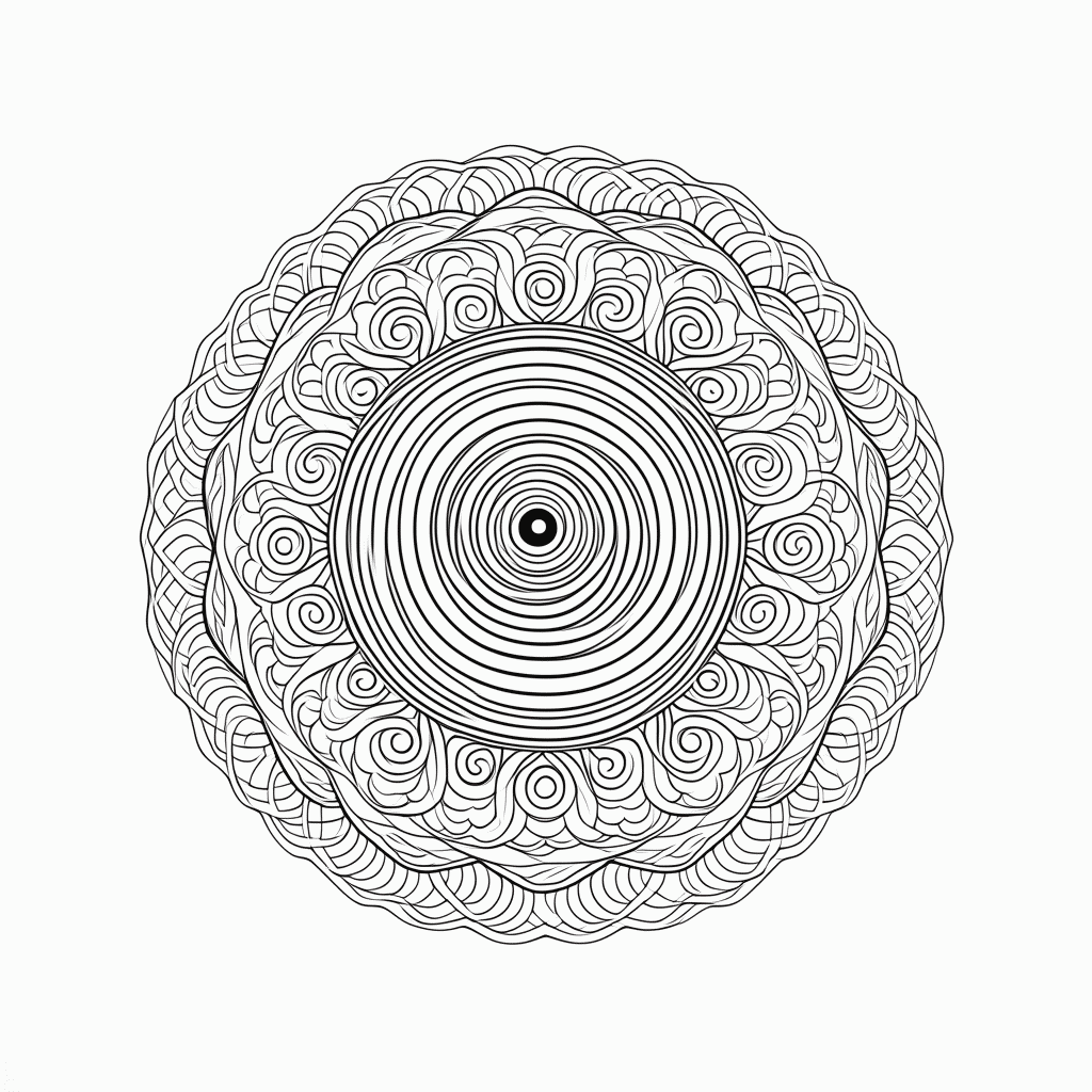 Desenho de Mandala Antiestresse Nível 31 para colorir e imprimir grátis em folha A4