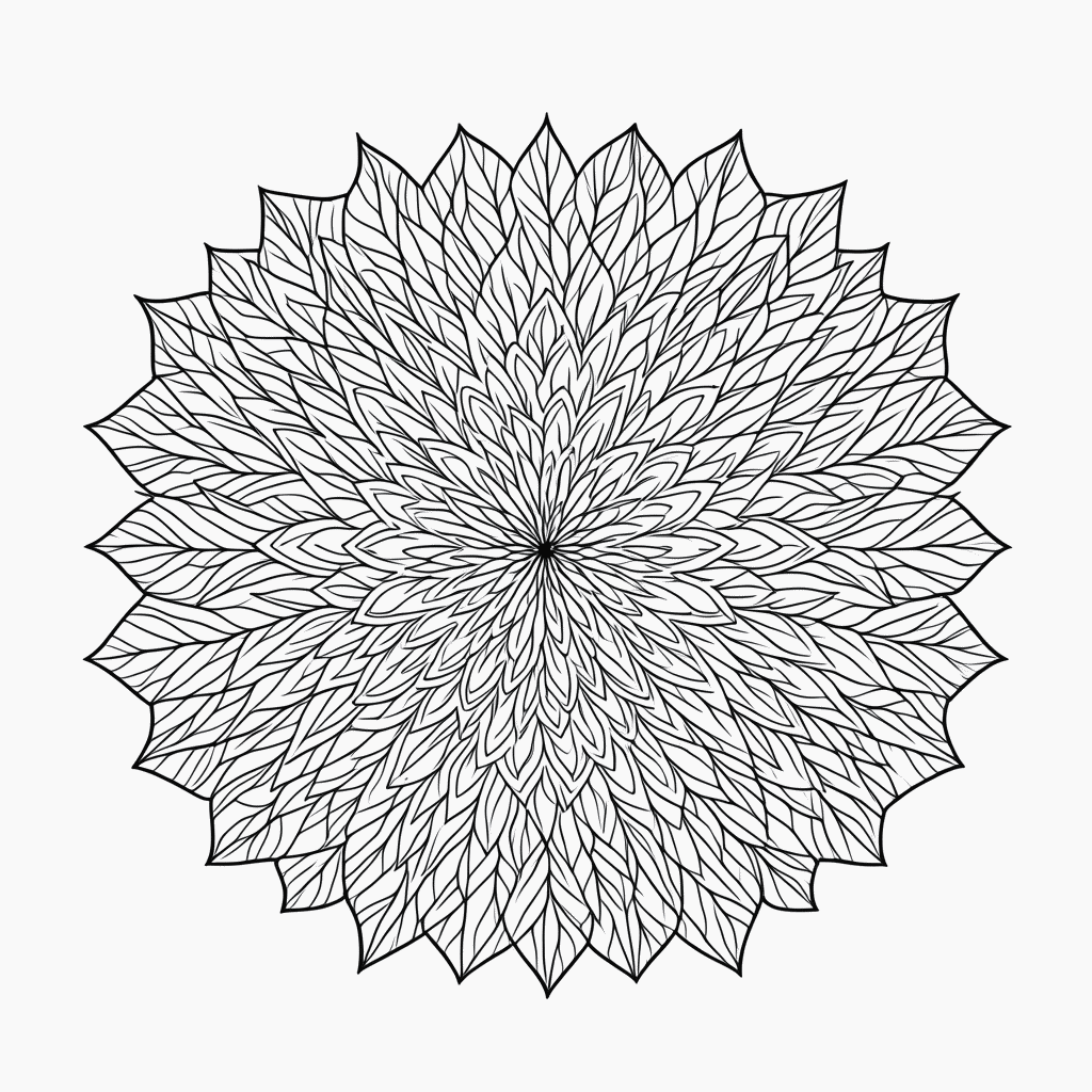 Desenho de Mandala Antiestresse Nível 35 para colorir e imprimir grátis em folha A4