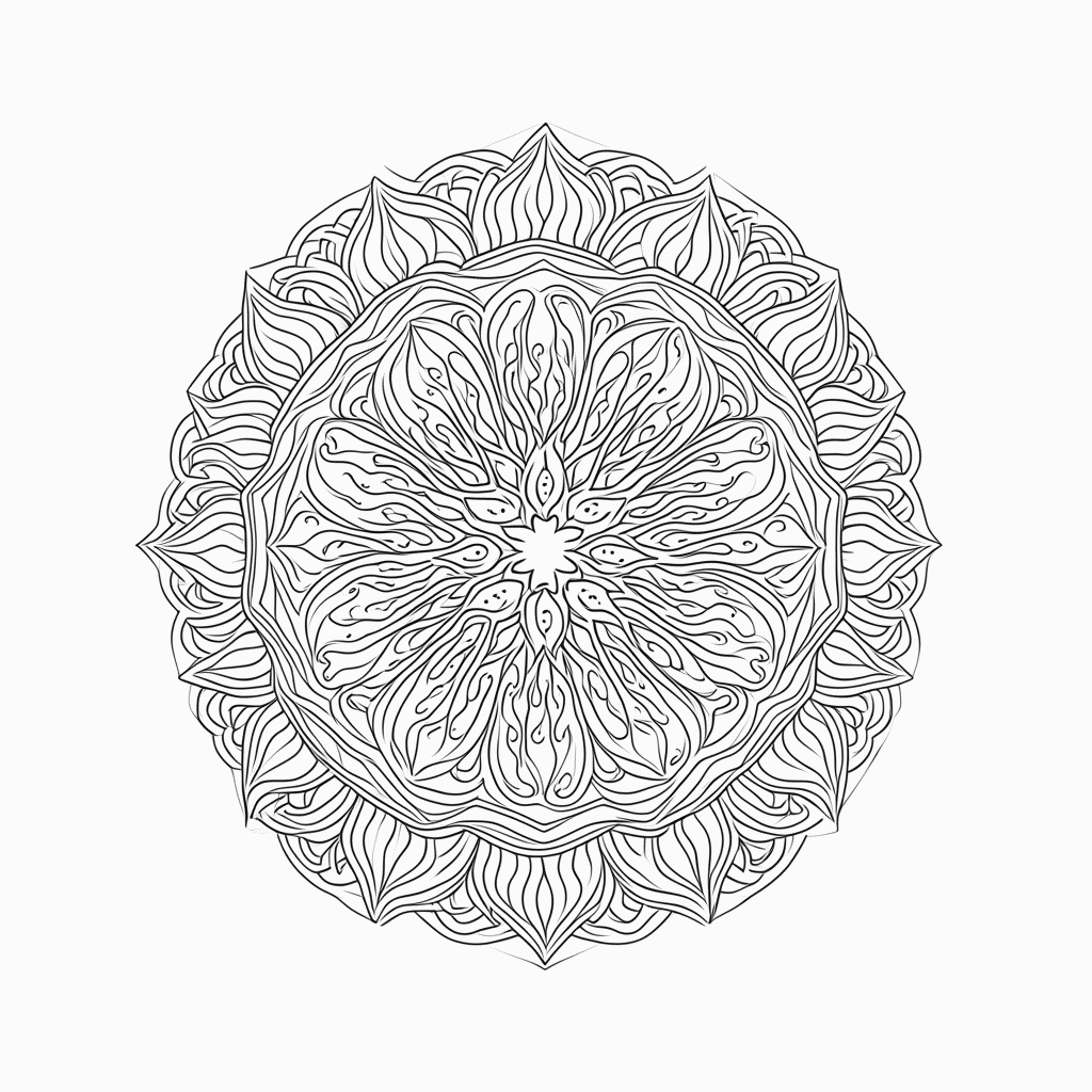 Desenho de Mandala Antiestresse Nível 39 para colorir e imprimir grátis em folha A4