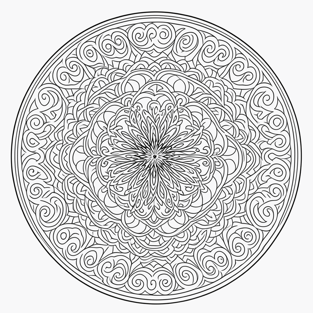Desenho de Mandala maori Profissional para colorir e imprimir grátis em folha A4