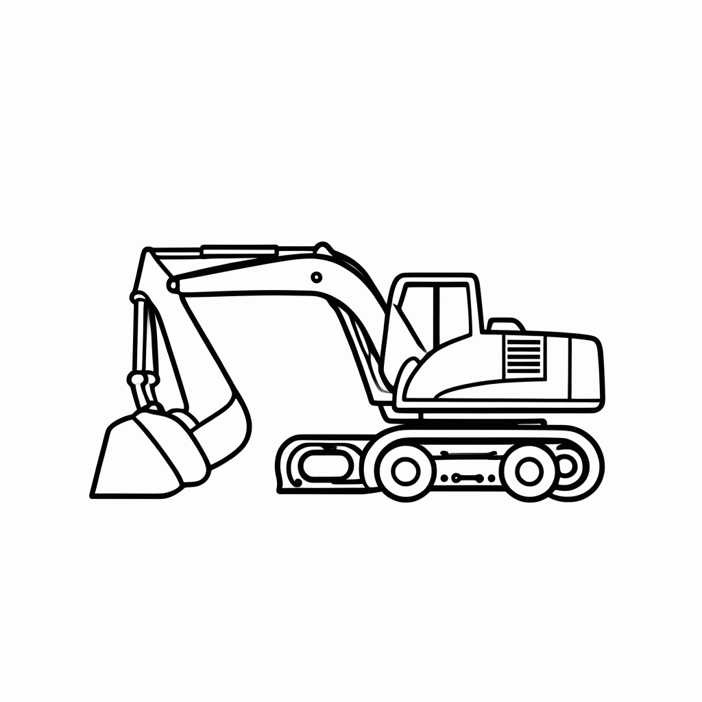 Desenho de Empilhadeira para colorir e imprimir grátis em folha A4