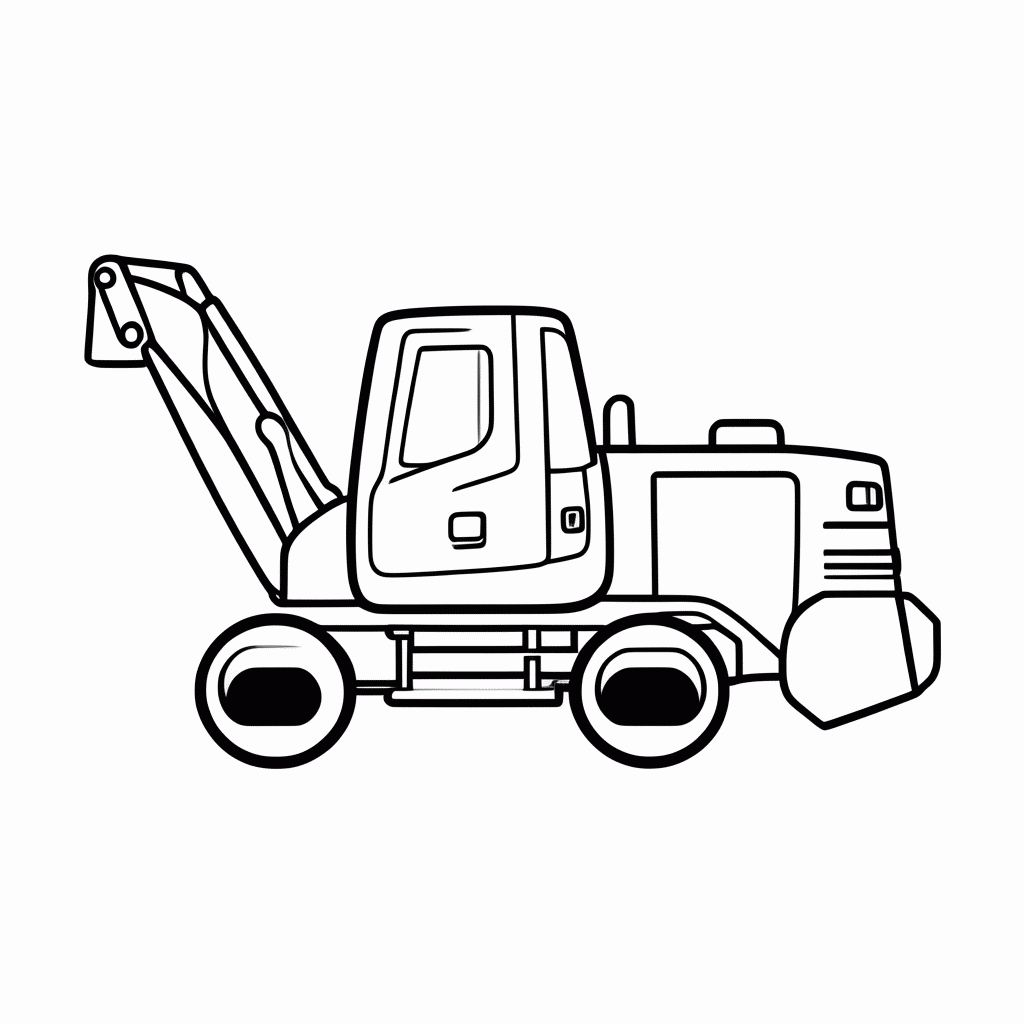 Desenho de Pa Carregadeira para colorir e imprimir grátis em folha A4