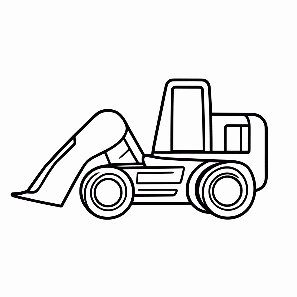 Desenho de Rolo Compactador para colorir e imprimir grátis em folha A4