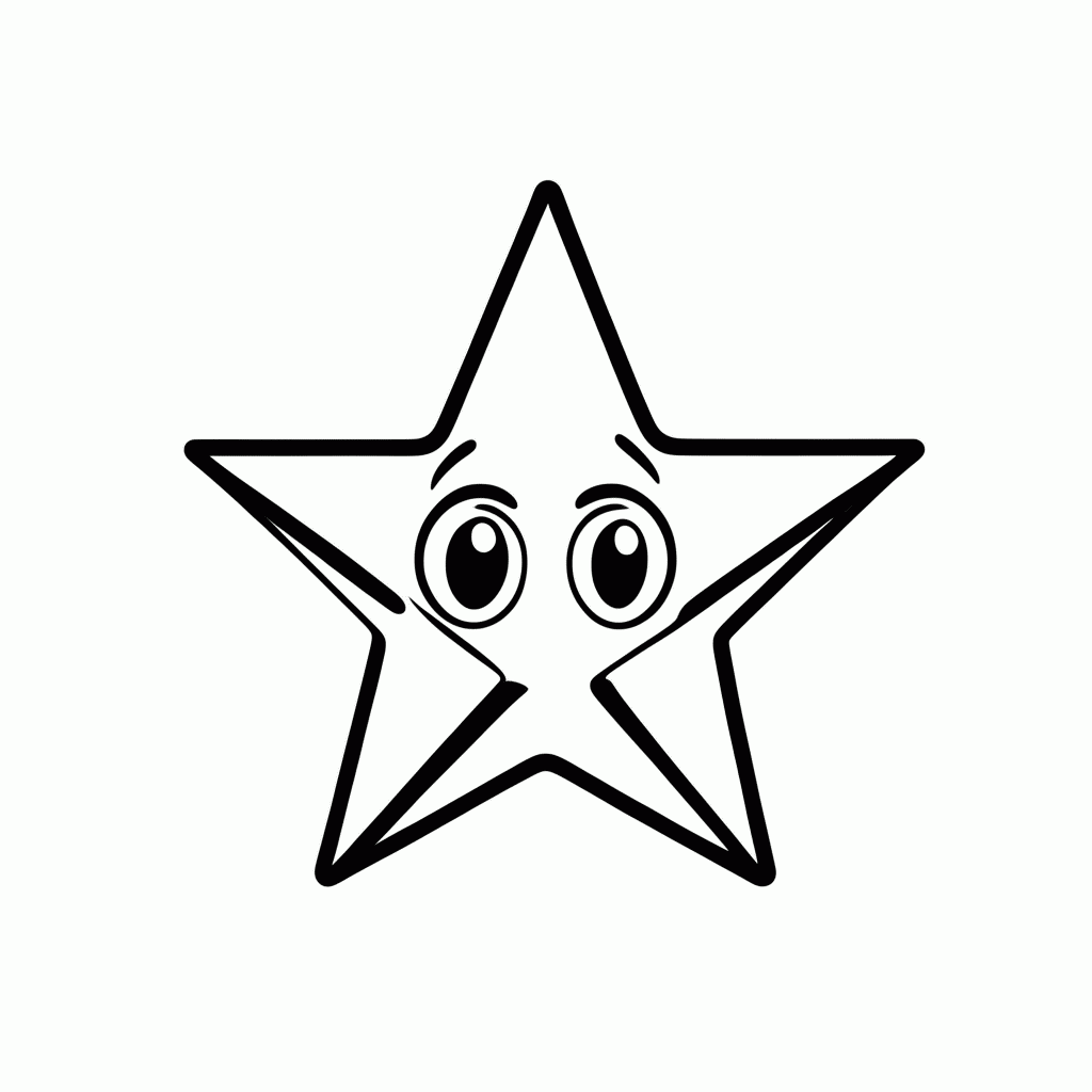 Desenho de Estrela Invencibilidade para colorir e imprimir grátis em folha A4