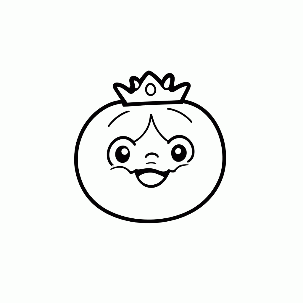 Desenho de Princesa Peach Coroa para colorir e imprimir grátis em folha A4
