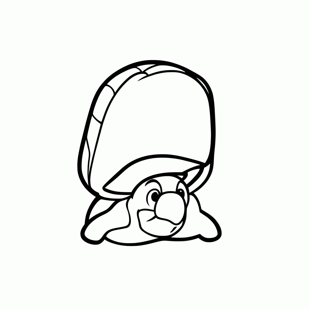 Desenho de Tartaruga Koopa para colorir e imprimir grátis em folha A4