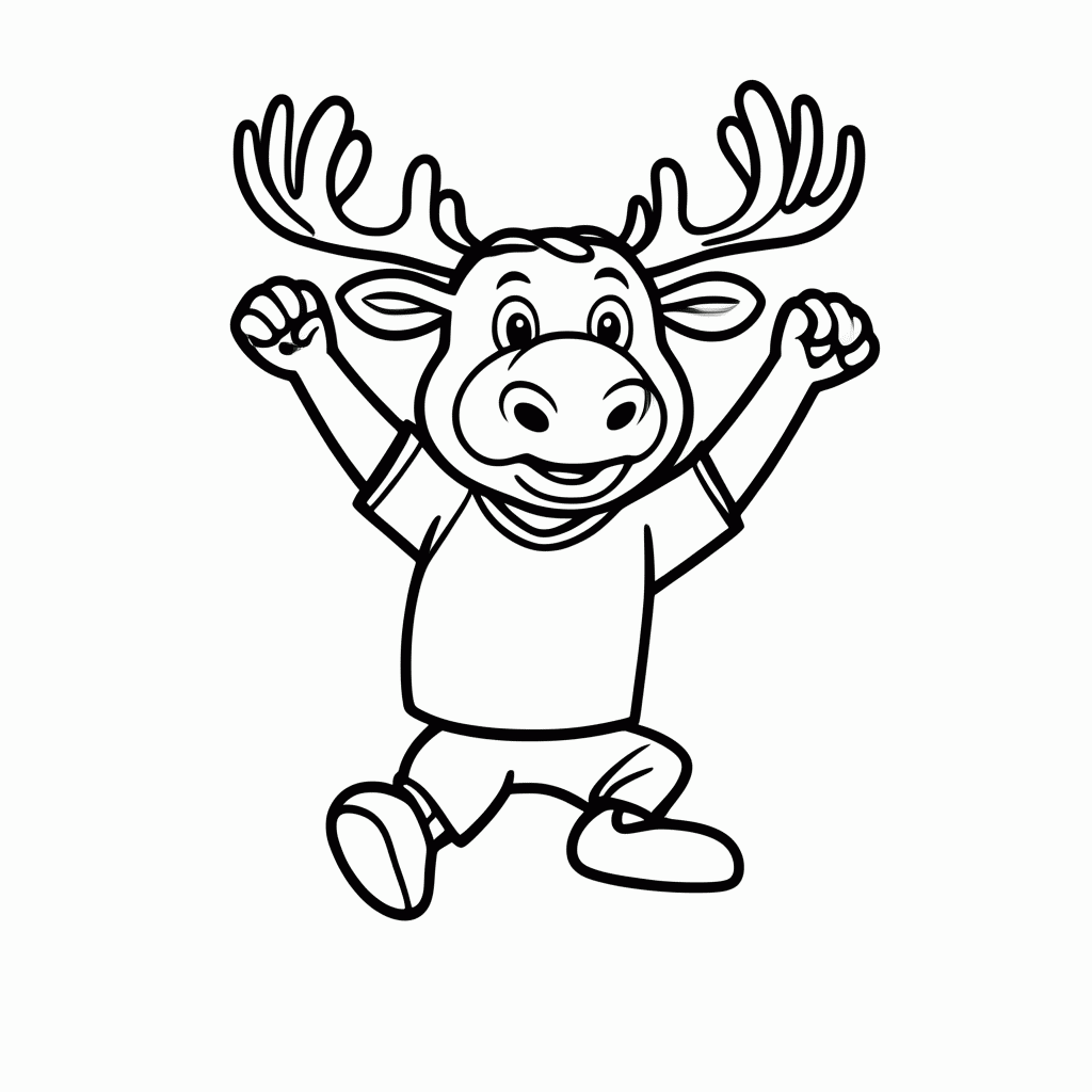 Desenho de Maple Comemorando para colorir e imprimir grátis em folha A4