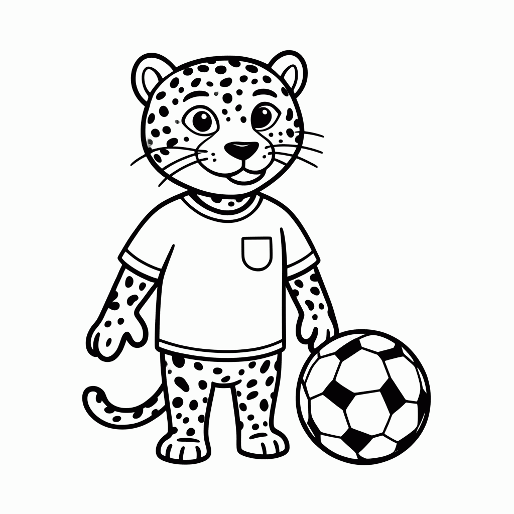 Desenho de Zayu (México) com a Bola para colorir e imprimir grátis em folha A4