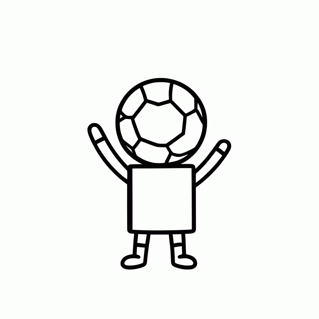 Desenho de Ciao (Copa 1990) para colorir e imprimir grátis em folha A4