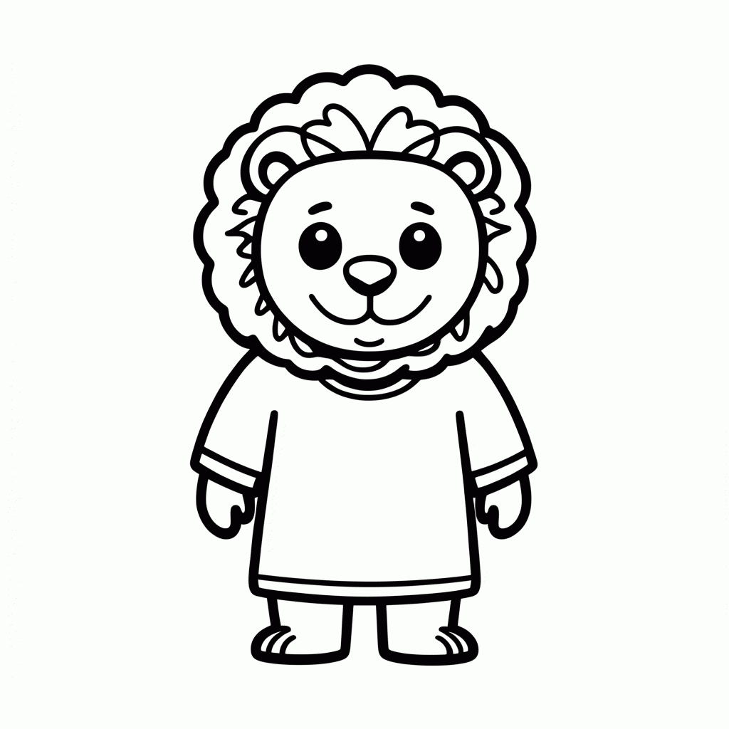 Desenho de Goleo (Copa 2006) para colorir e imprimir grátis em folha A4
