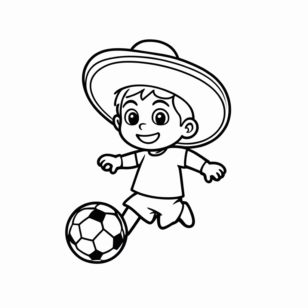 Desenho de Juanito (Copa 1970) para colorir e imprimir grátis em folha A4