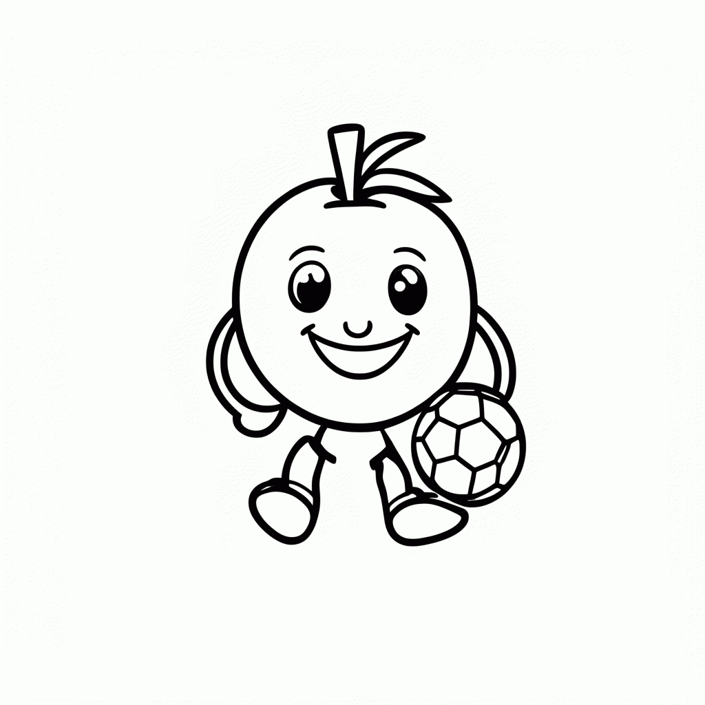 Desenho de Naranjito (Copa 1982) para colorir e imprimir grátis em folha A4