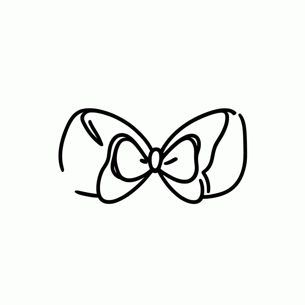 Desenho de Minnie Laco Rosa para colorir e imprimir grátis em folha A4