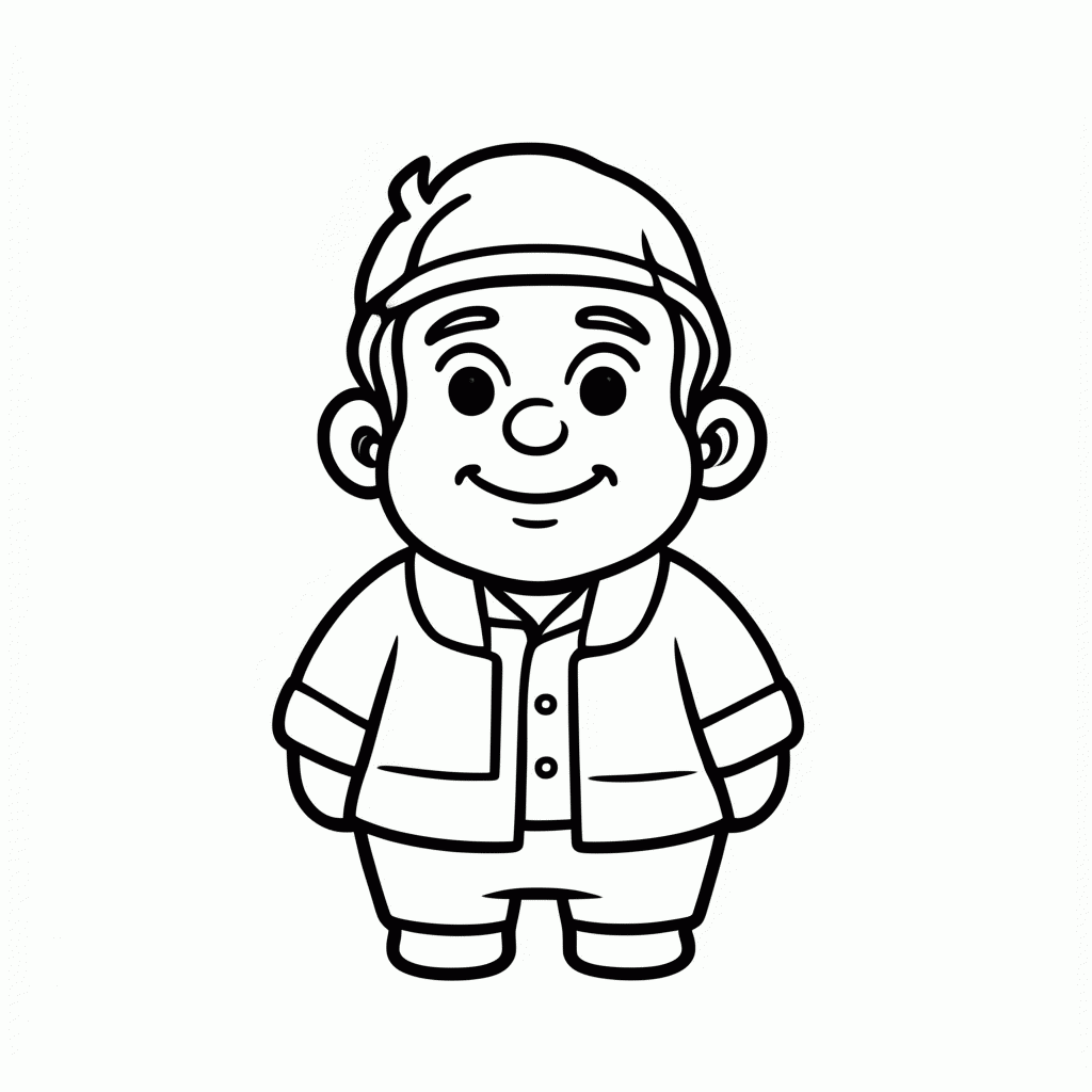 Desenho de Tio Patinhas Rico para colorir e imprimir grátis em folha A4