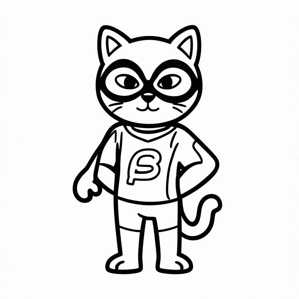 Desenho de Cat Noir Mascara Preta para colorir e imprimir grátis em folha A4