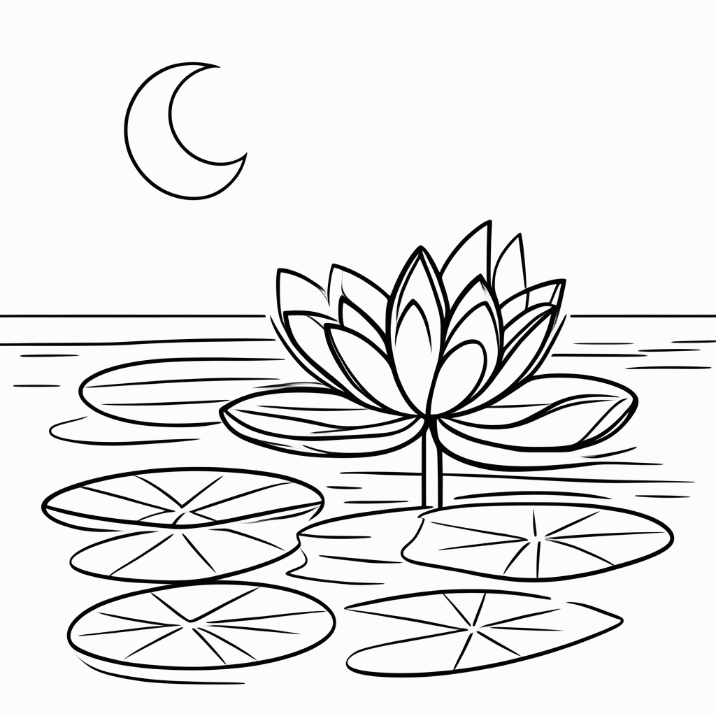 Desenho de Lenda da Vitória-Régia para colorir e imprimir grátis em folha A4
