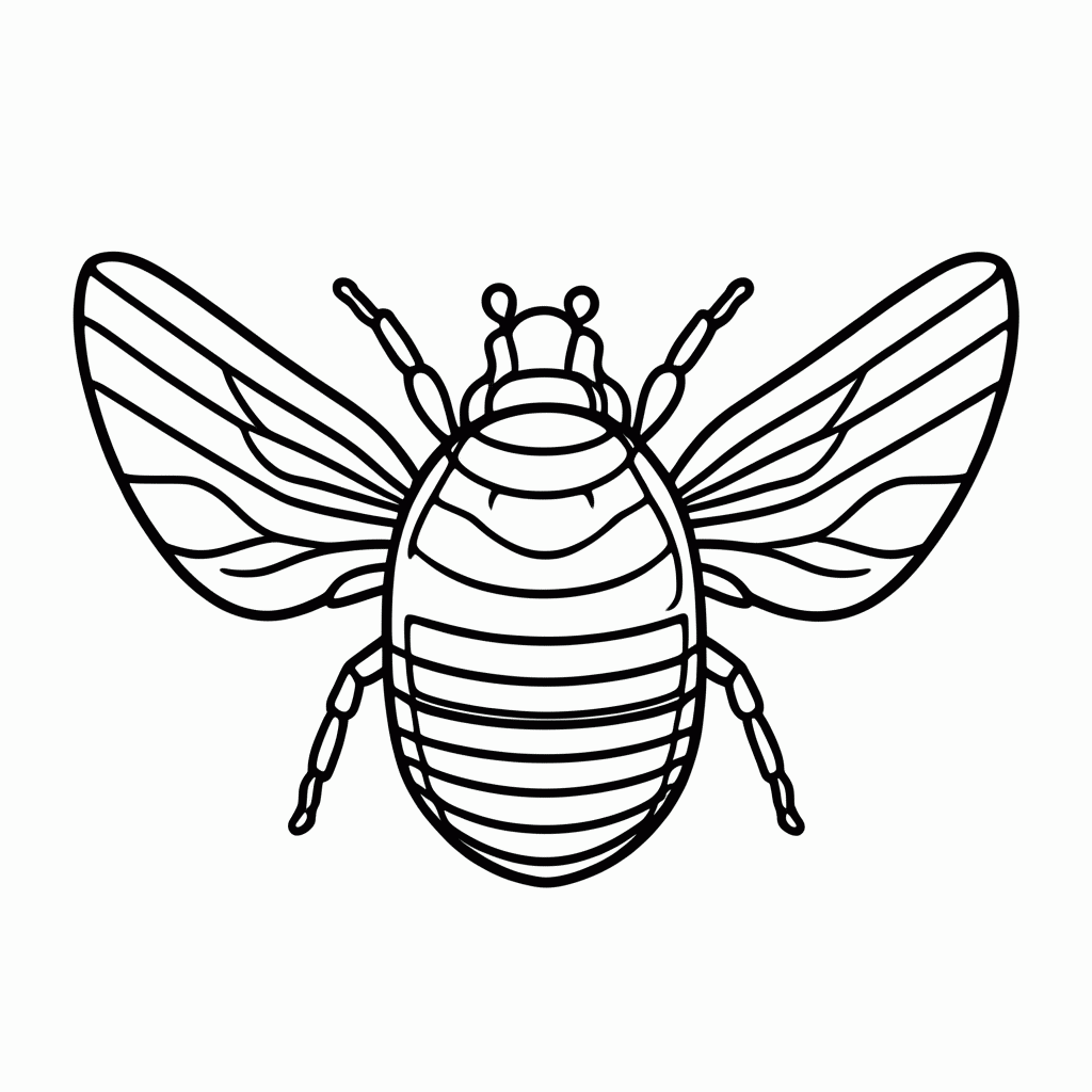 Desenho de Escaravelho para colorir e imprimir grátis em folha A4