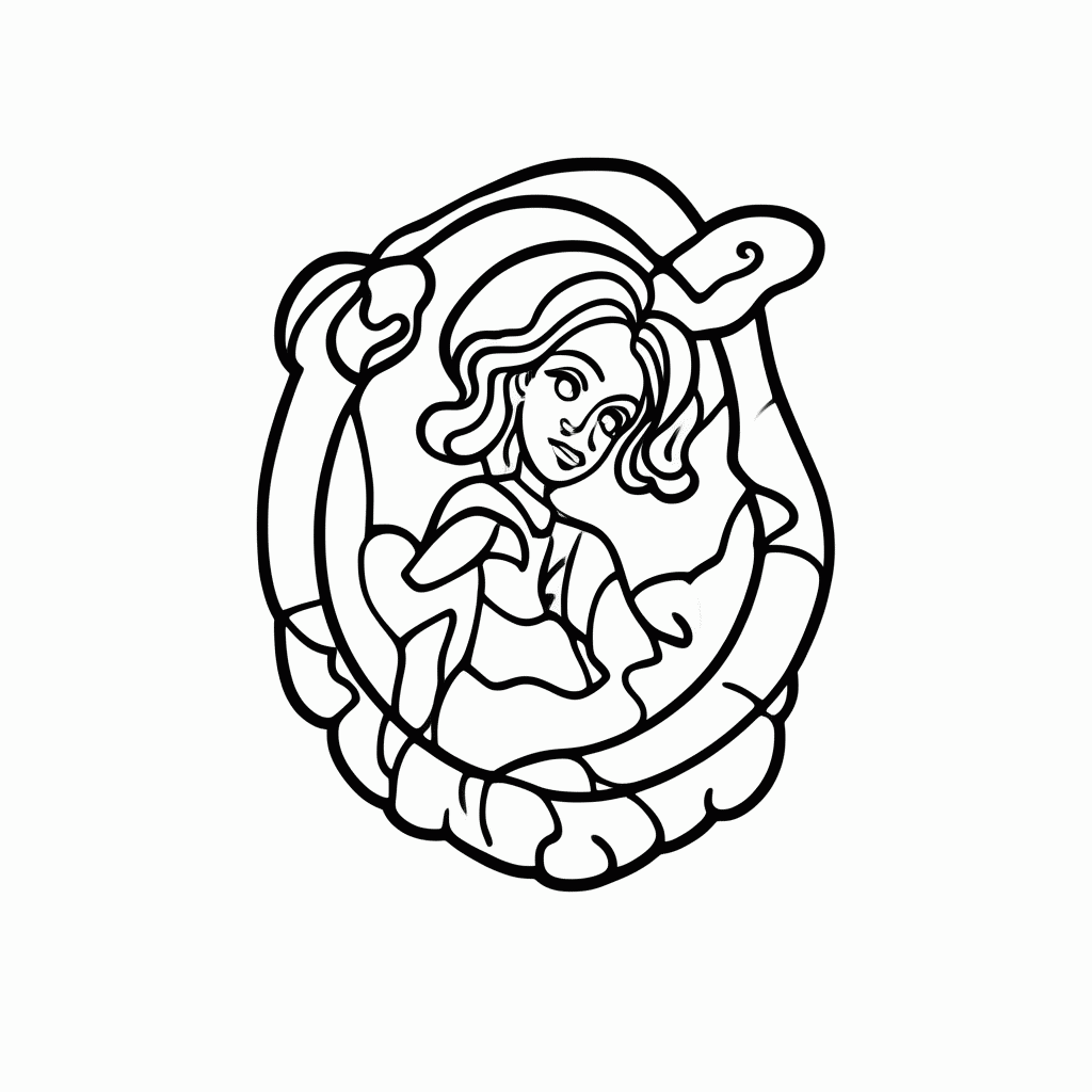 Desenho de Afrodite Amor Conchas para colorir e imprimir grátis em folha A4