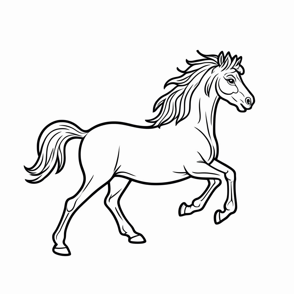 Desenho de Cavalo de Oito Patas para colorir e imprimir grátis em folha A4