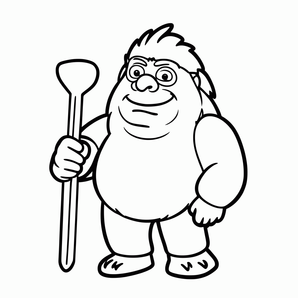 Desenho de Troll da Montanha para colorir e imprimir grátis em folha A4