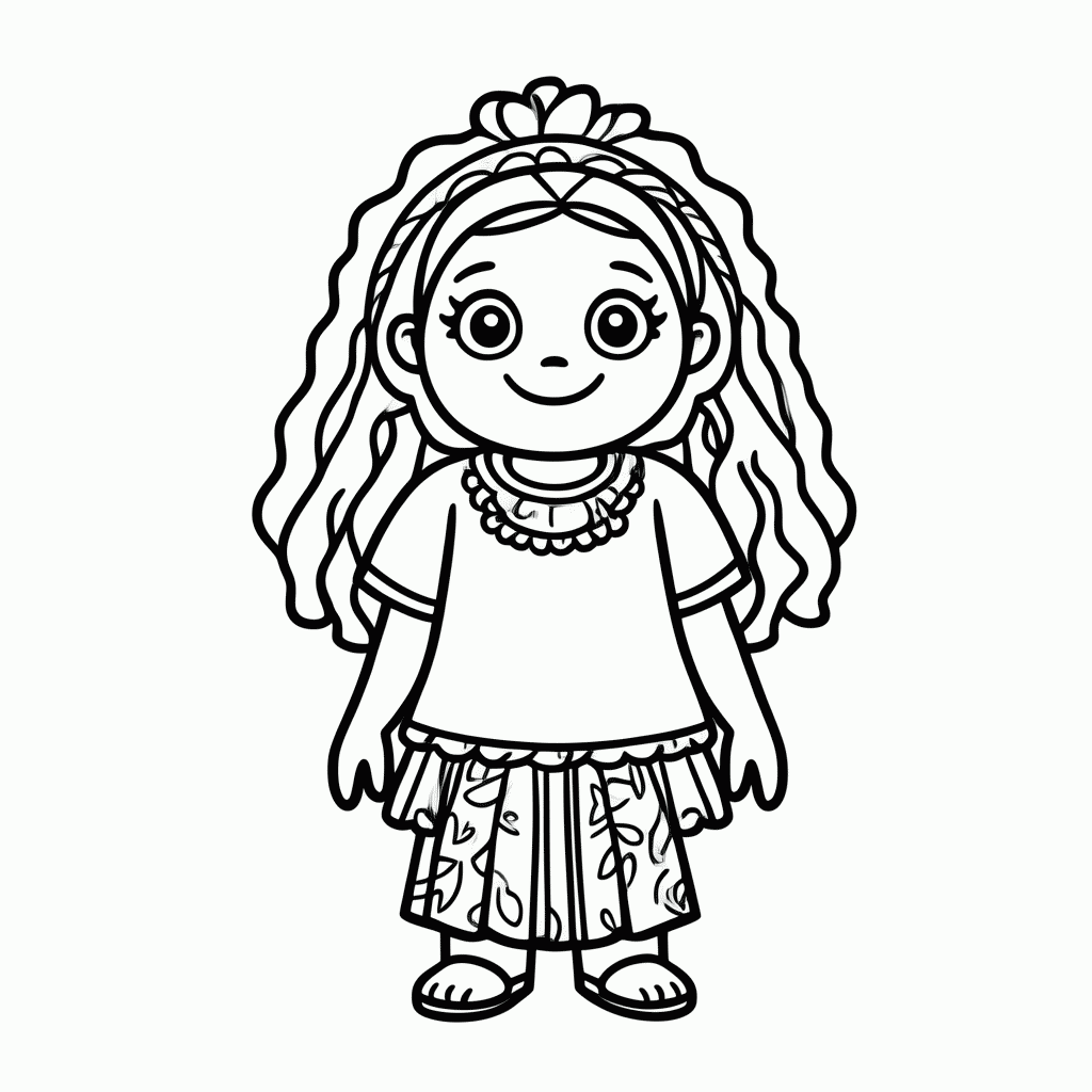 Desenho de Te Fiti Mae Natureza para colorir e imprimir grátis em folha A4