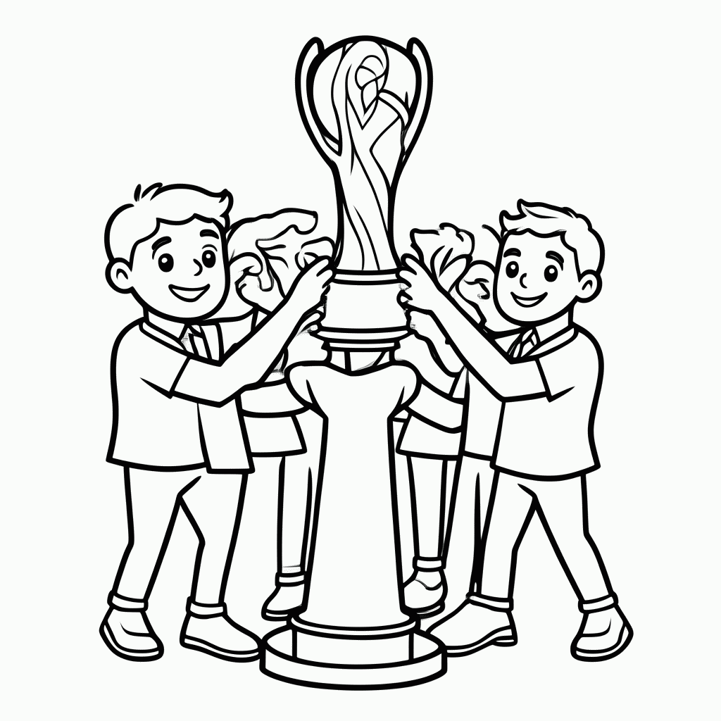 Desenho de Alemanha Tetracampeã de 2014 para colorir e imprimir grátis em folha A4