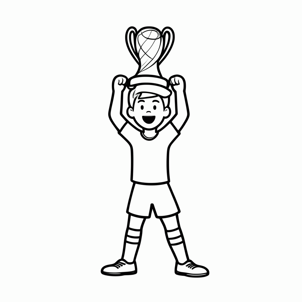 Desenho de Argentina Campeã de 1986 para colorir e imprimir grátis em folha A4