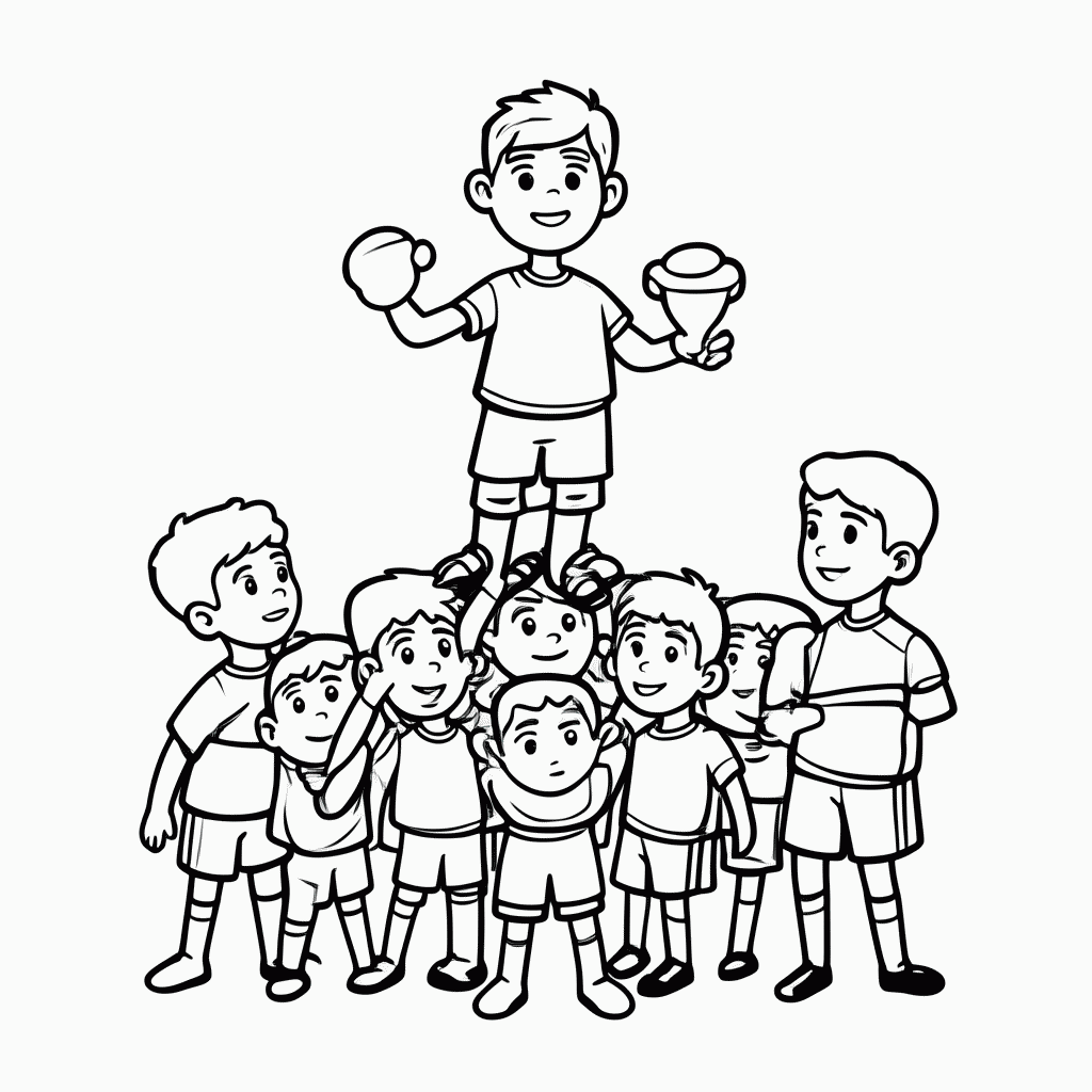 Desenho de Brasil Campeão de 1958 para colorir e imprimir grátis em folha A4