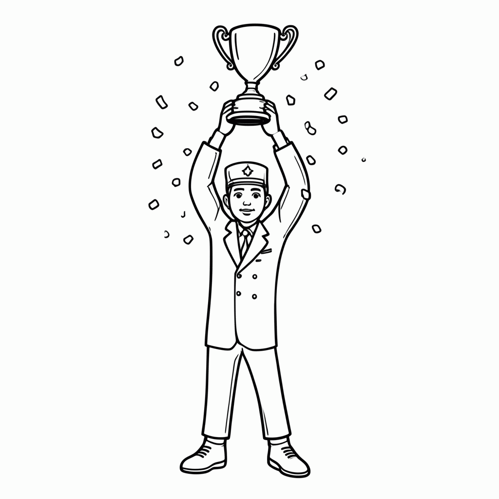 Desenho de Brasil Tricampeão de 1970 para colorir e imprimir grátis em folha A4