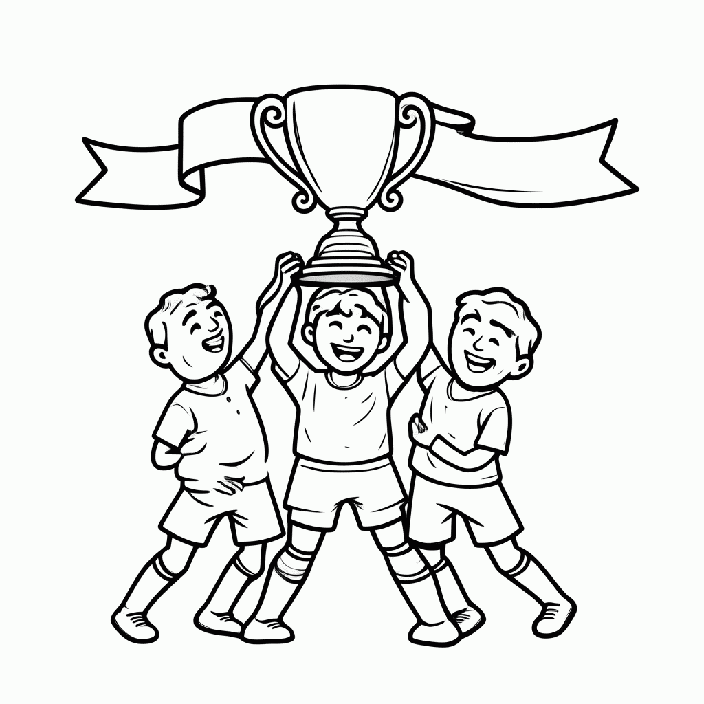 Desenho de A Primeira Copa (1930) para colorir e imprimir grátis em folha A4