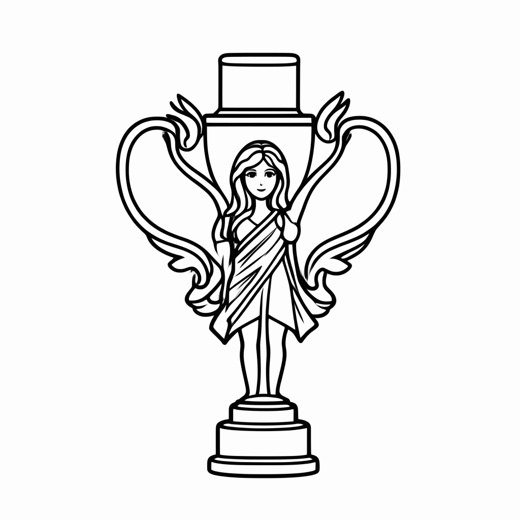 Desenho de Taça Jules Rimet para colorir e imprimir grátis em folha A4