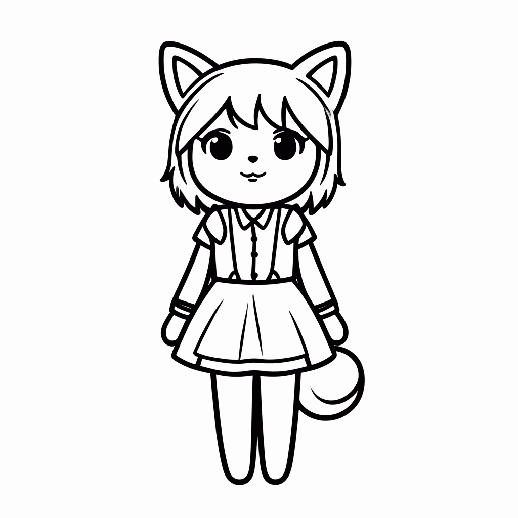 Desenho de Catty Noir para colorir e imprimir grátis em folha A4