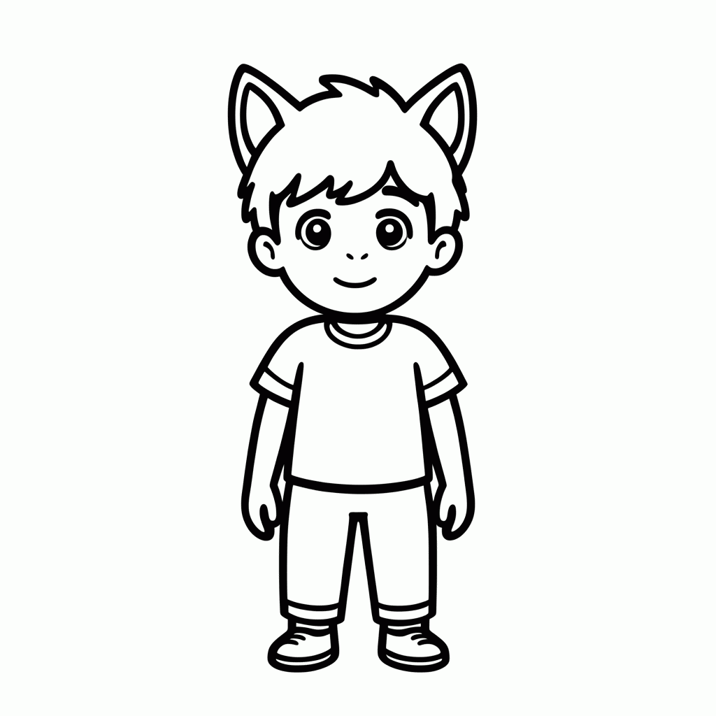 Desenho de Clawd Wolf para colorir e imprimir grátis em folha A4