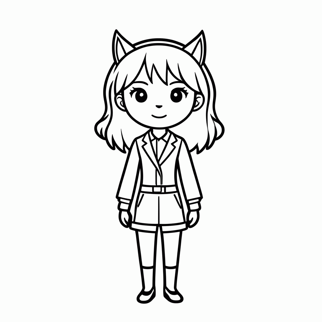 Desenho de Clawdeen Wolf para colorir e imprimir grátis em folha A4