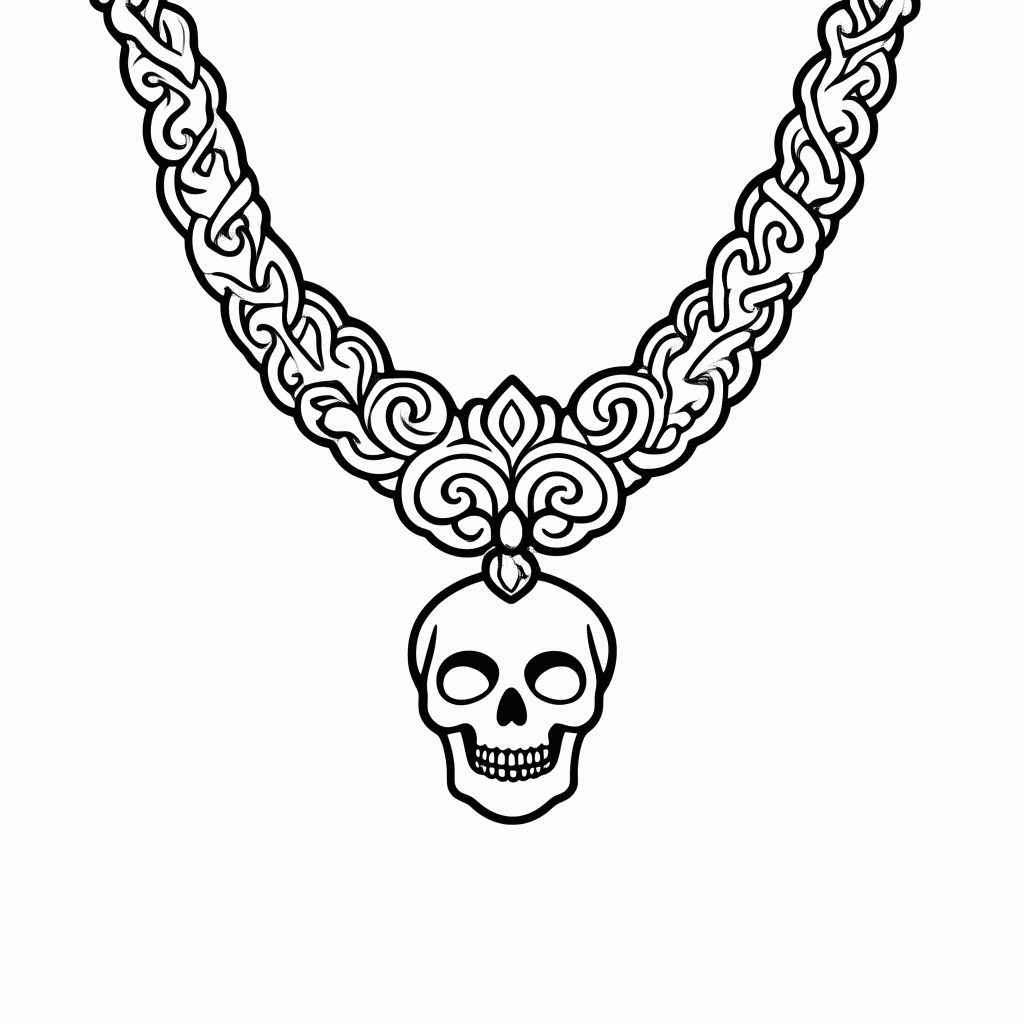 Desenho de Colares Monster para colorir e imprimir grátis em folha A4