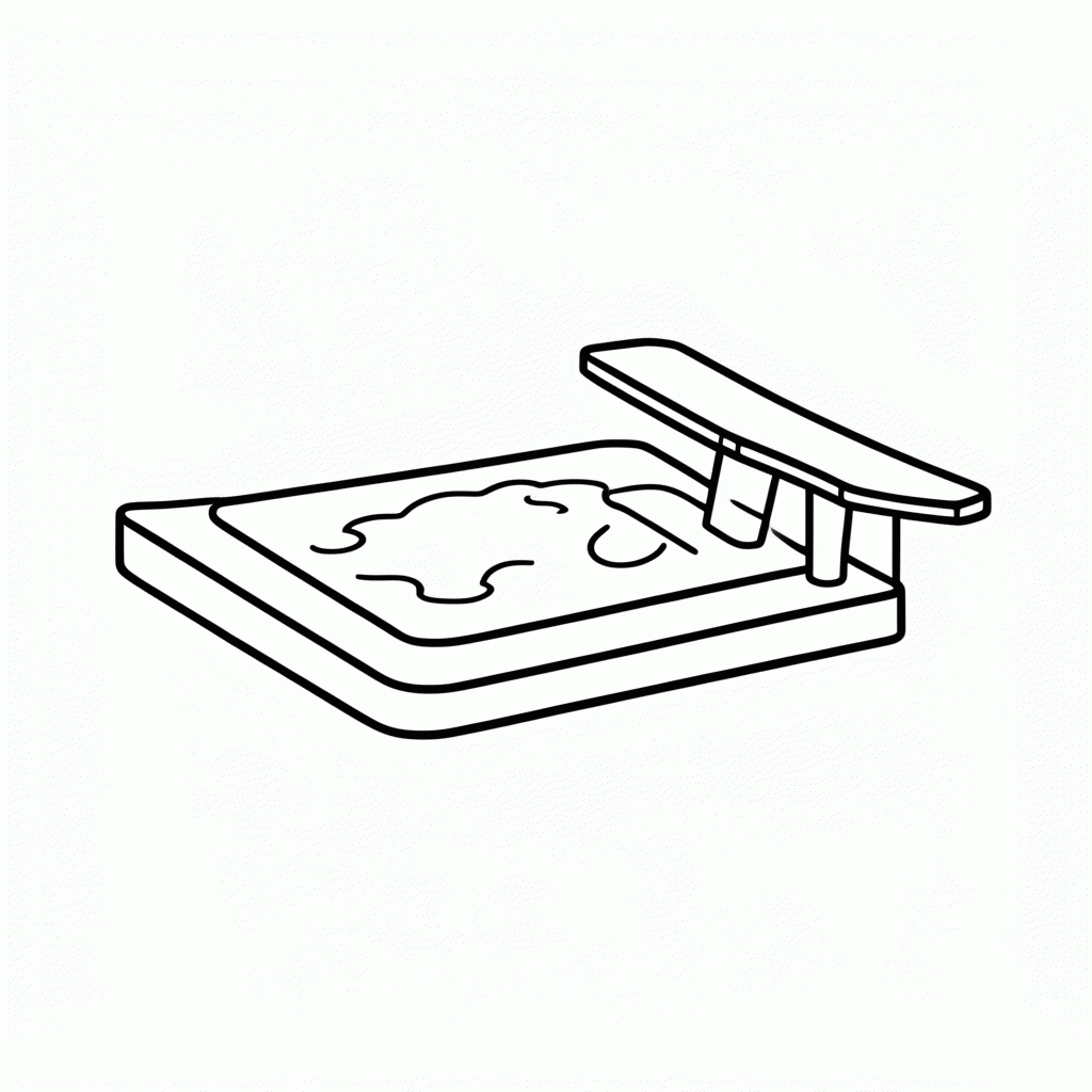 Desenho de Piscina Lagoona para colorir e imprimir grátis em folha A4