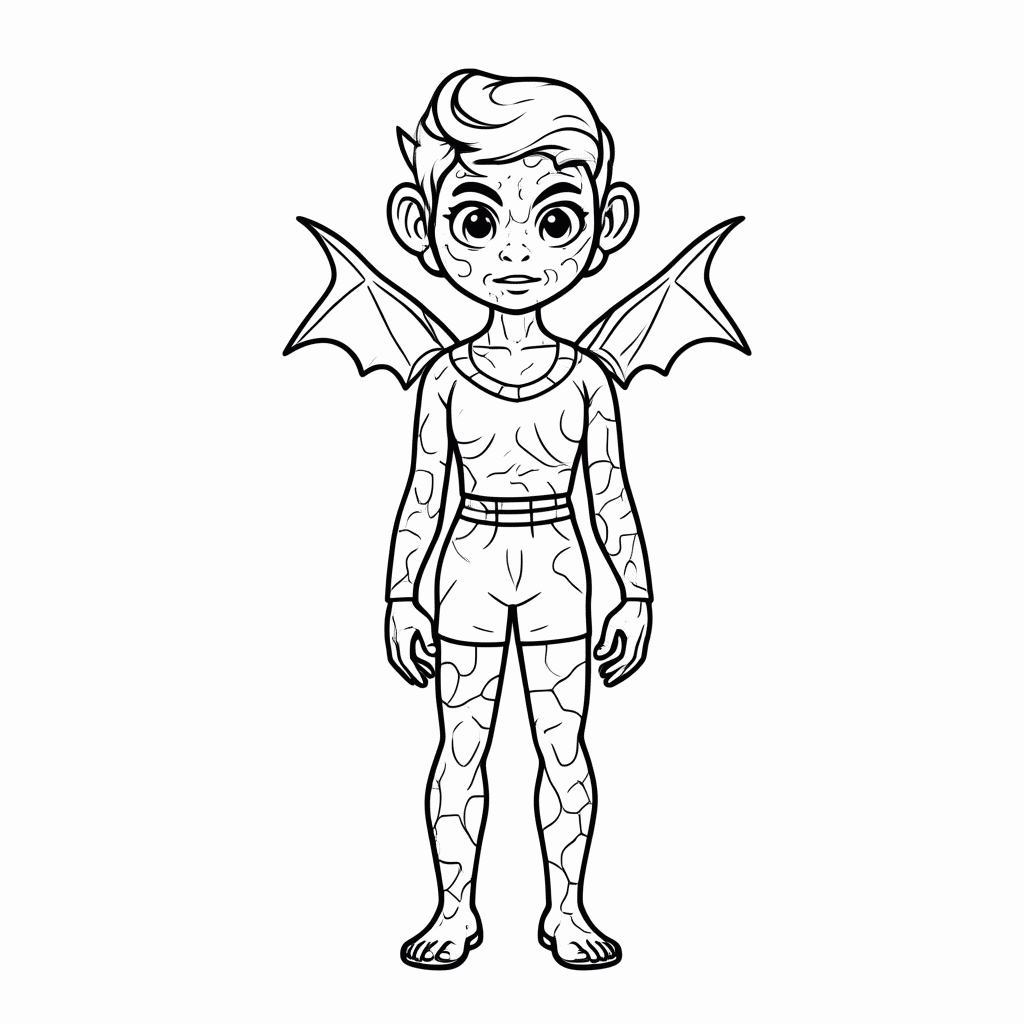 Desenho de Rochelle Goyle para colorir e imprimir grátis em folha A4