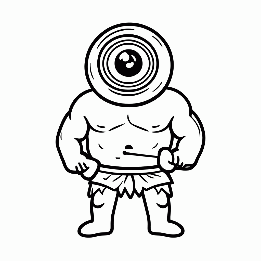 Desenho de Ciclope para colorir e imprimir grátis em folha A4