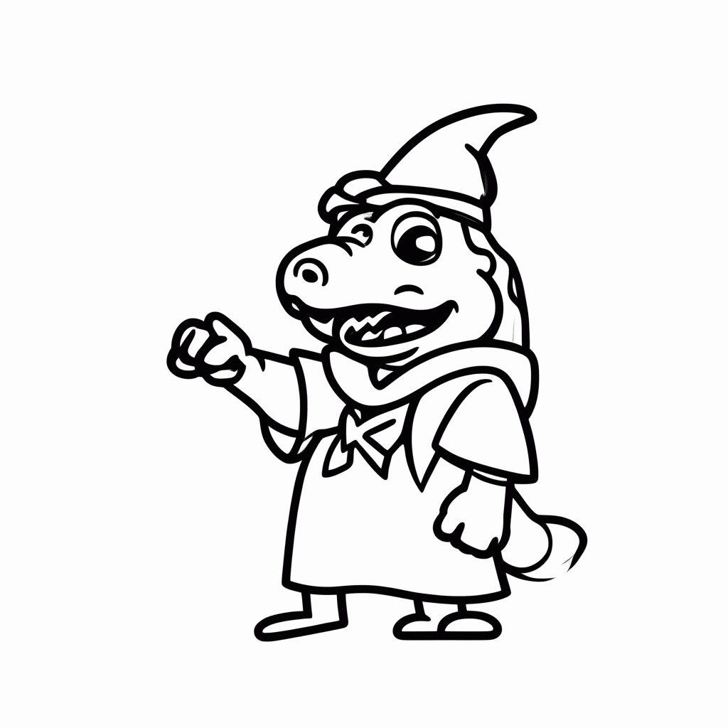 Desenho de Cuca Monstro para colorir e imprimir grátis em folha A4