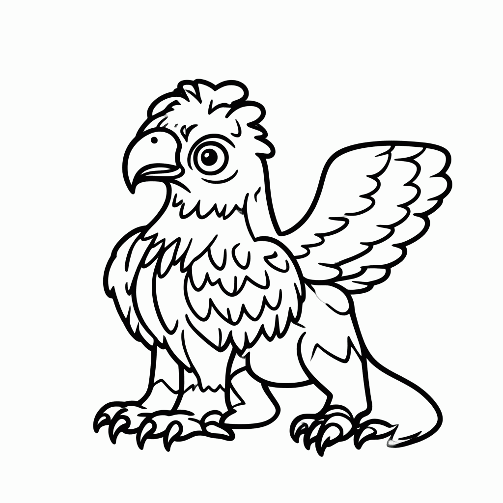 Desenho de Grifo para colorir e imprimir grátis em folha A4