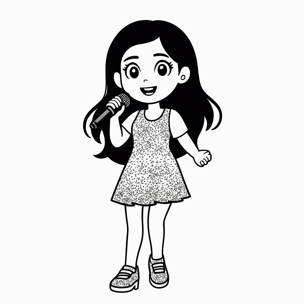 Desenho de Anitta Cantora para colorir e imprimir grátis em folha A4