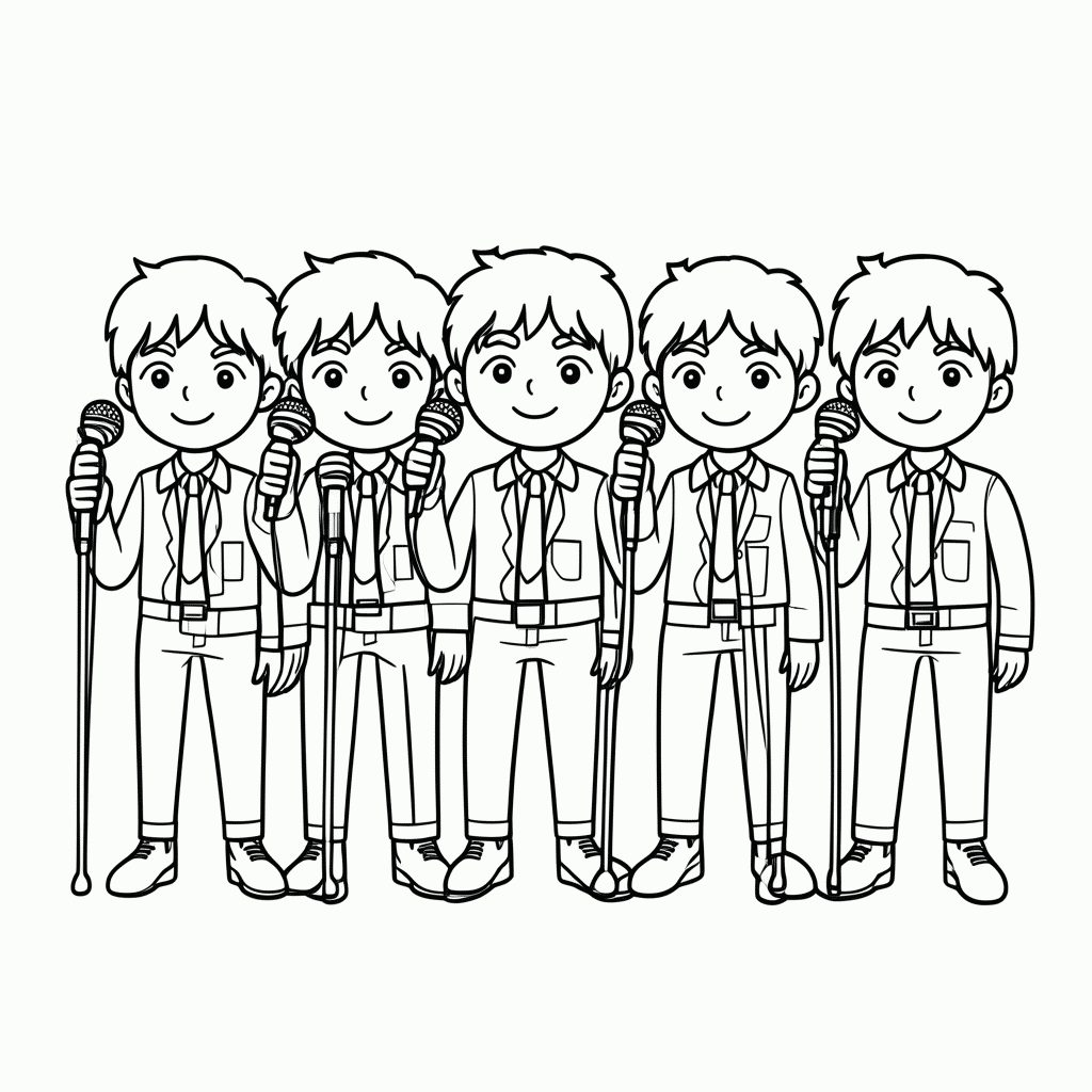 Desenho de Bts Membros para colorir e imprimir grátis em folha A4