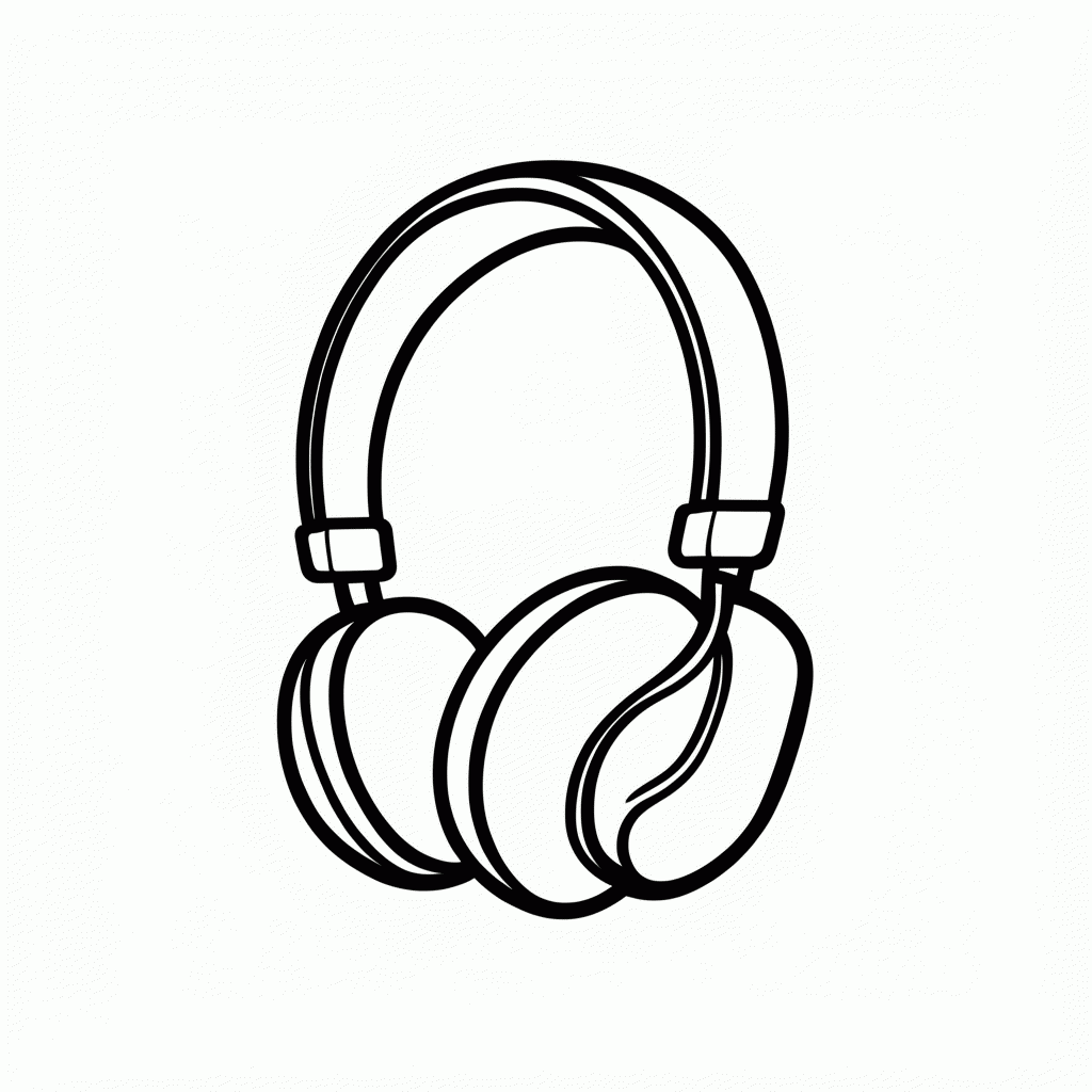 Desenho de Headphone Dj para colorir e imprimir grátis em folha A4