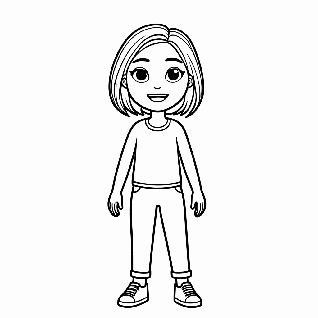 Desenho de Manu Gavassi para colorir e imprimir grátis em folha A4