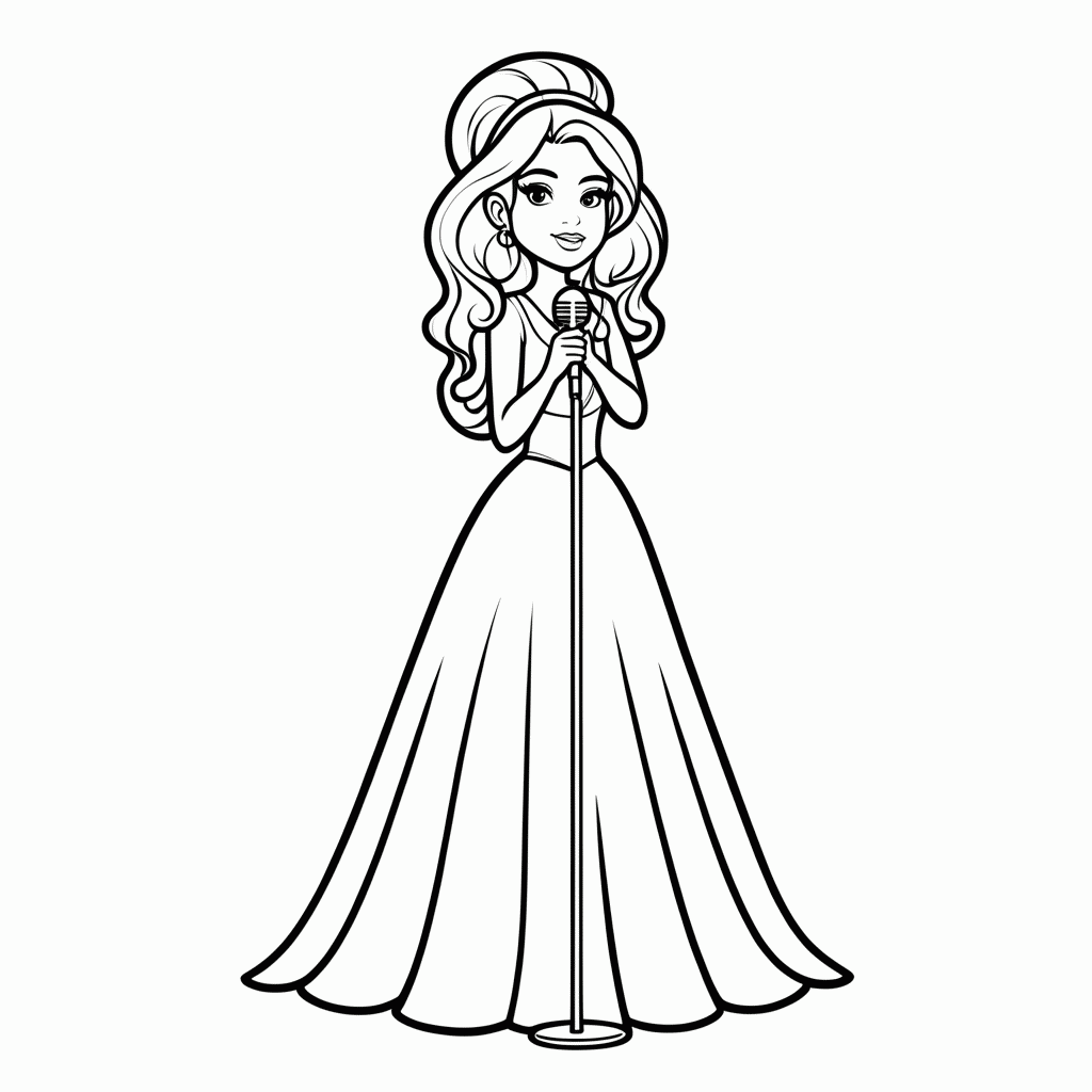 Desenho de Pabllo Vittar para colorir e imprimir grátis em folha A4